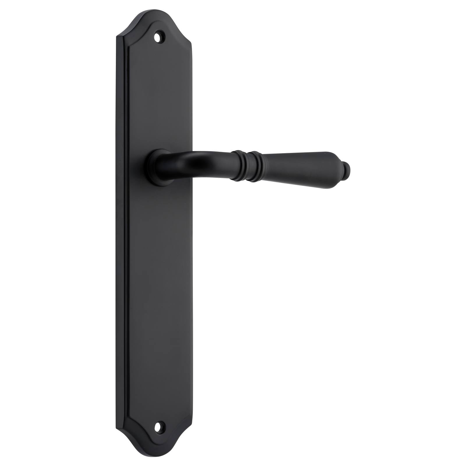 Sarlat Shouldered Lever Latch Set, Matte Black