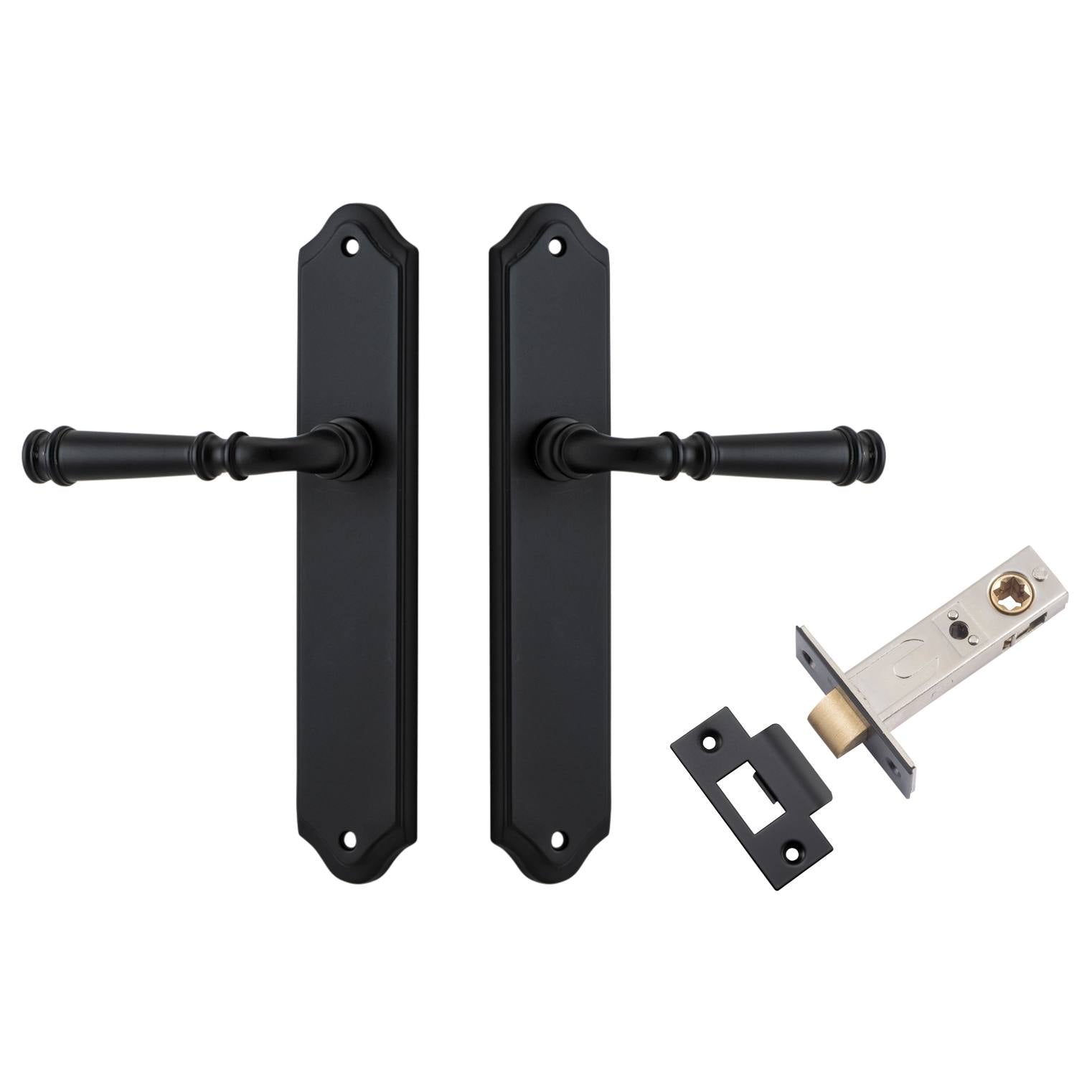 Verona Lever Shouldered Backplate Passage Kit Matt Black