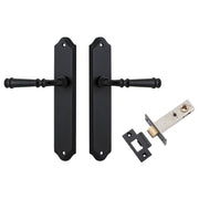 Verona Lever Shouldered Backplate Passage Kit Matt Black