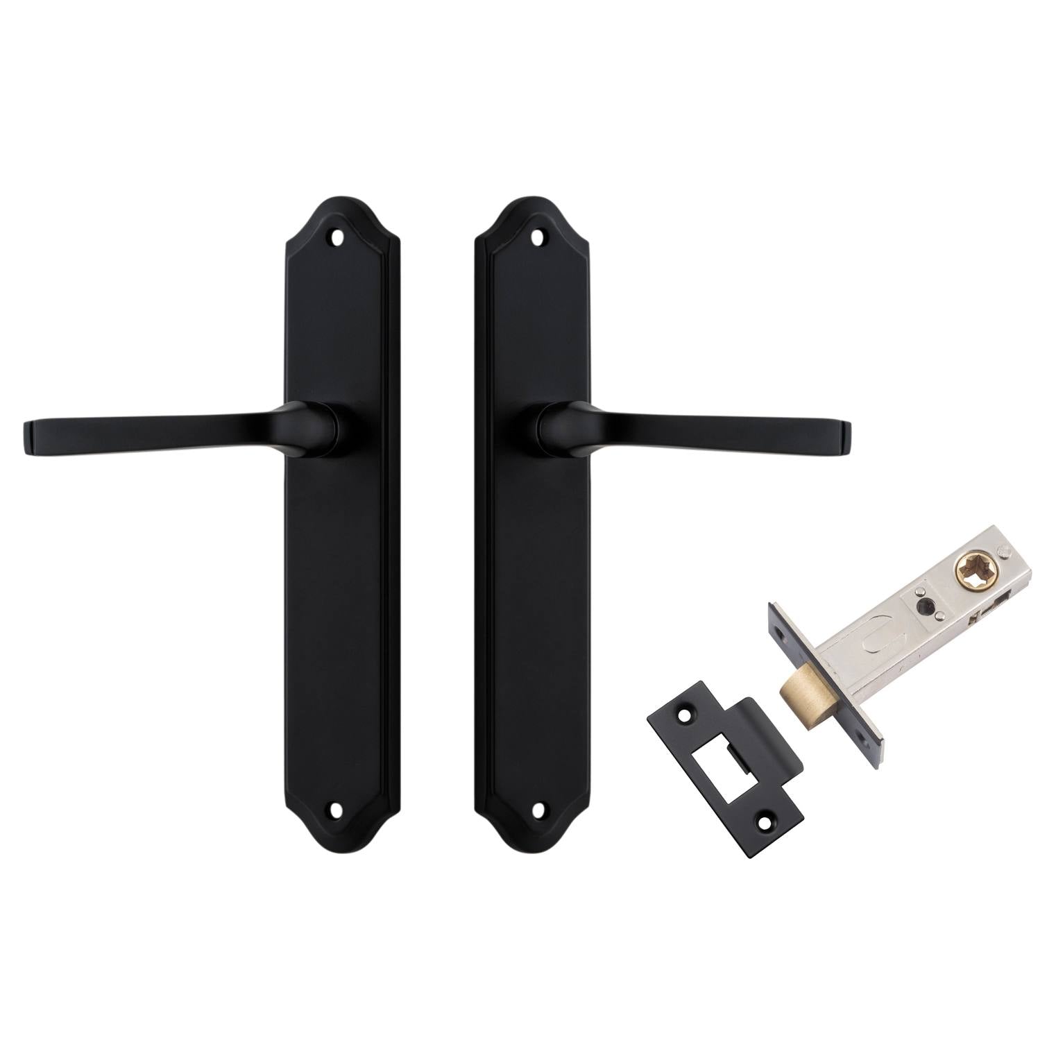 Annecy Lever Shouldered Backplate Passage Kit Matt Black