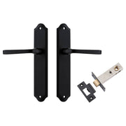 Annecy Lever Shouldered Backplate Passage Kit Matt Black
