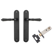 Sarlat Lever Oval Backplate Passage Kit Matt Black