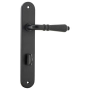 Sarlat Oval 85mm Privacy Lever Set, Matte Black