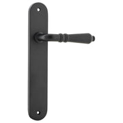 Sarlat Oval Lever Latch Set, Matte Black