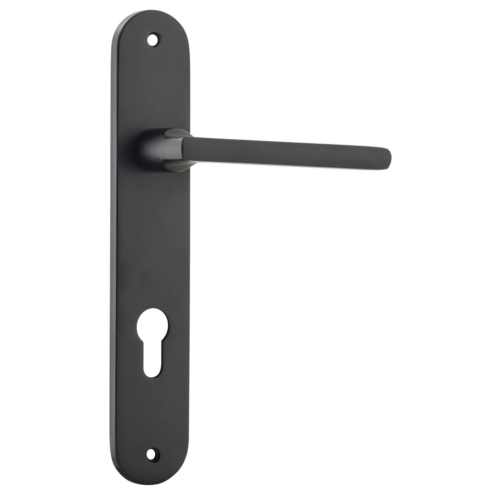 Baltimore Oval 85mm Euro Lever Set, Matte Black
