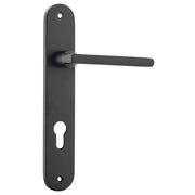 Baltimore Oval 85mm Euro Lever Set, Matte Black