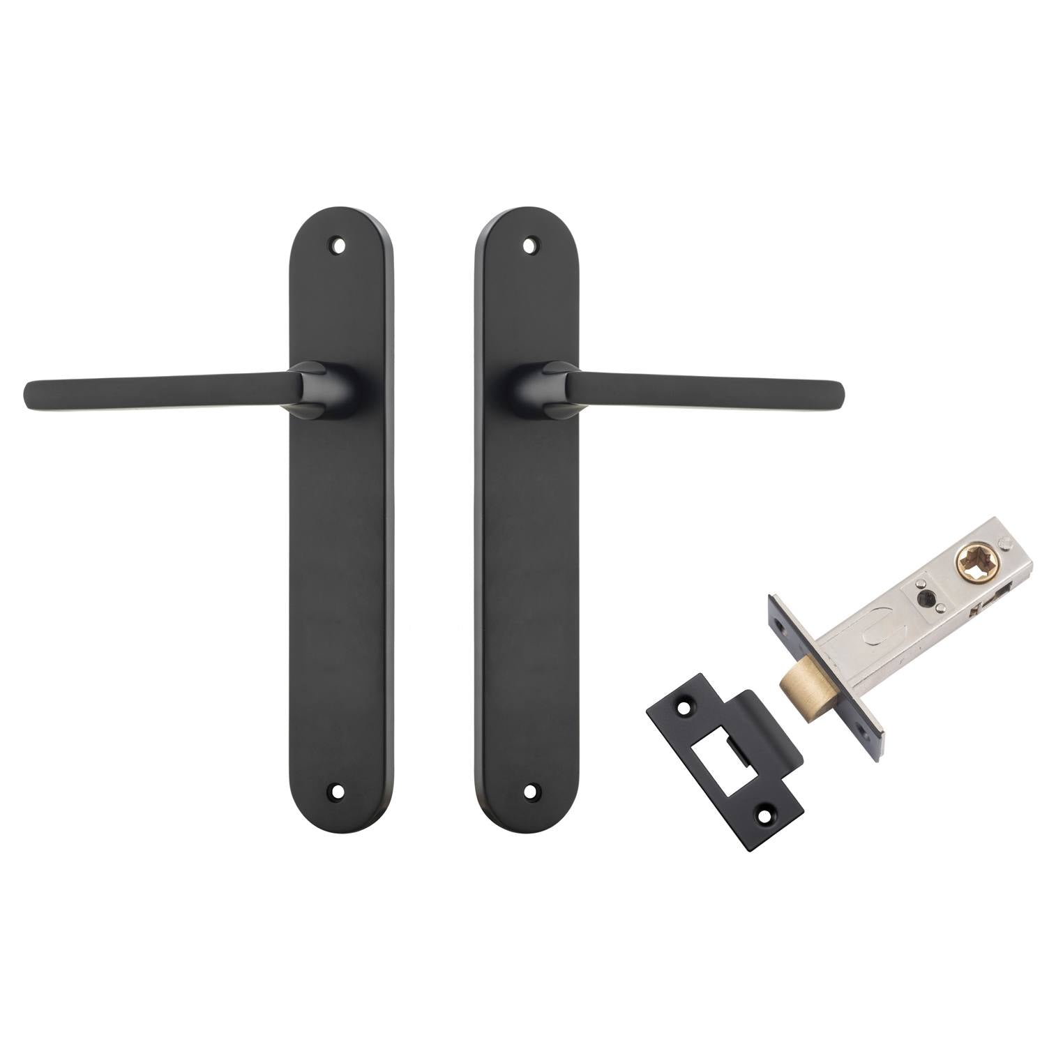 Baltimore Lever Oval Backplate Passage Kit Matt Black