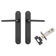 Baltimore Lever Oval Backplate Passage Kit Matt Black
