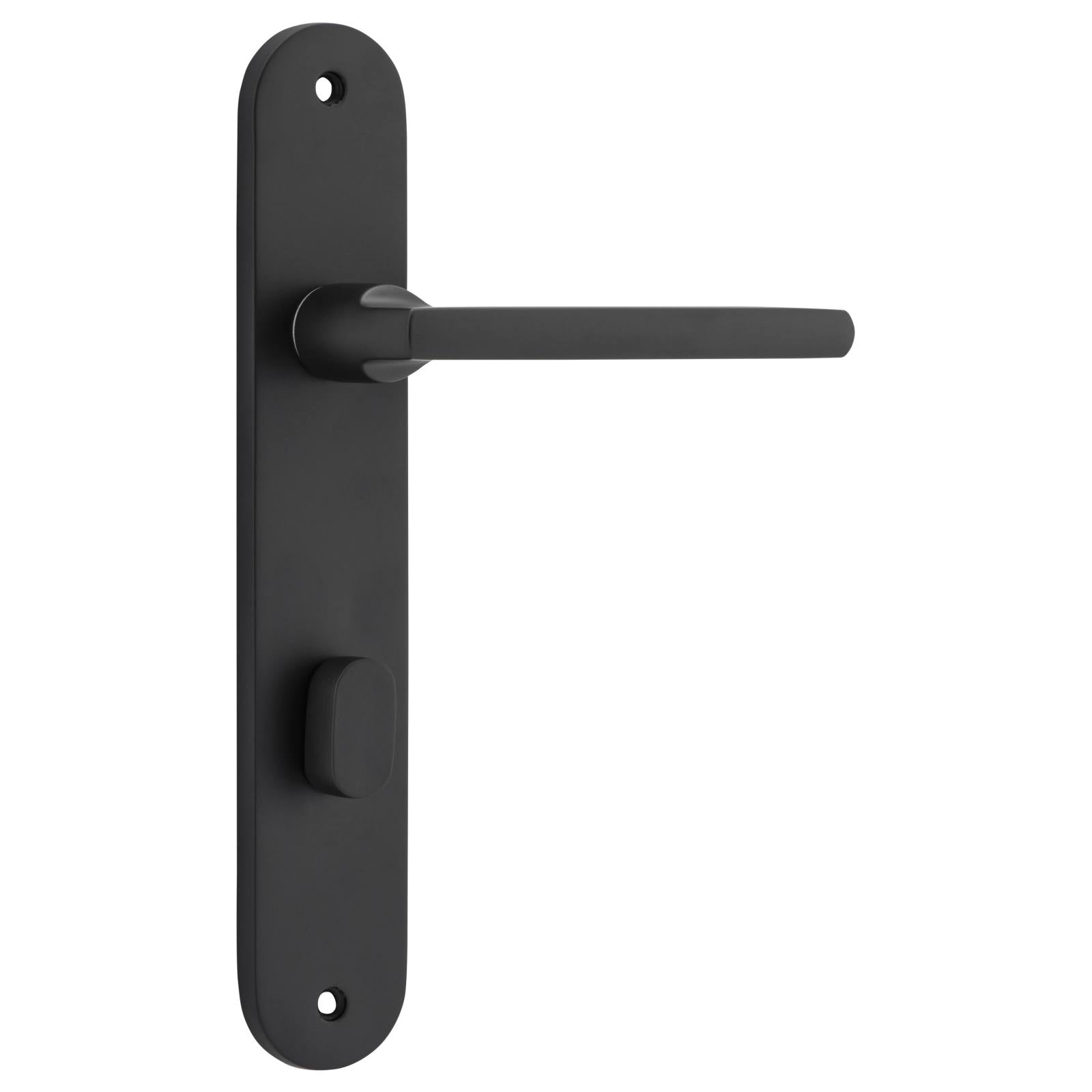 Baltimore Oval 85mm Privacy Lever Set, Matte Black