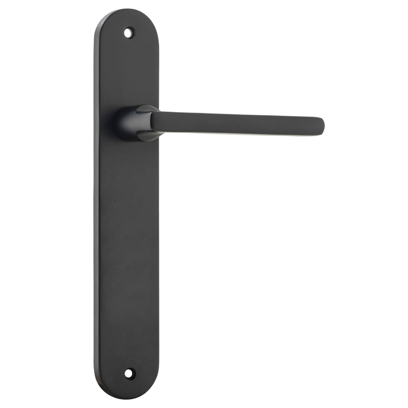 Baltimore Oval Lever Latch Set, Matte Black