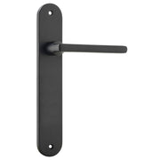 Baltimore Oval Lever Latch Set, Matte Black
