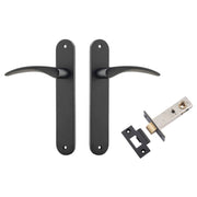 Oxford Lever Oval Backplate Passage Kit Matt Black