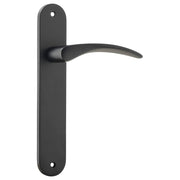 Oxford Oval Lever Latch Set, Matte Black