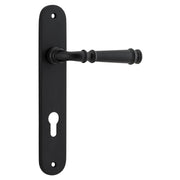 Verona Lever Oval Backplate Matt Black