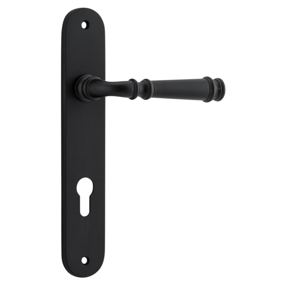 Verona Lever Oval Backplate Matt Black