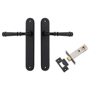 Verona Lever Oval Backplate Passage Kit Matt Black