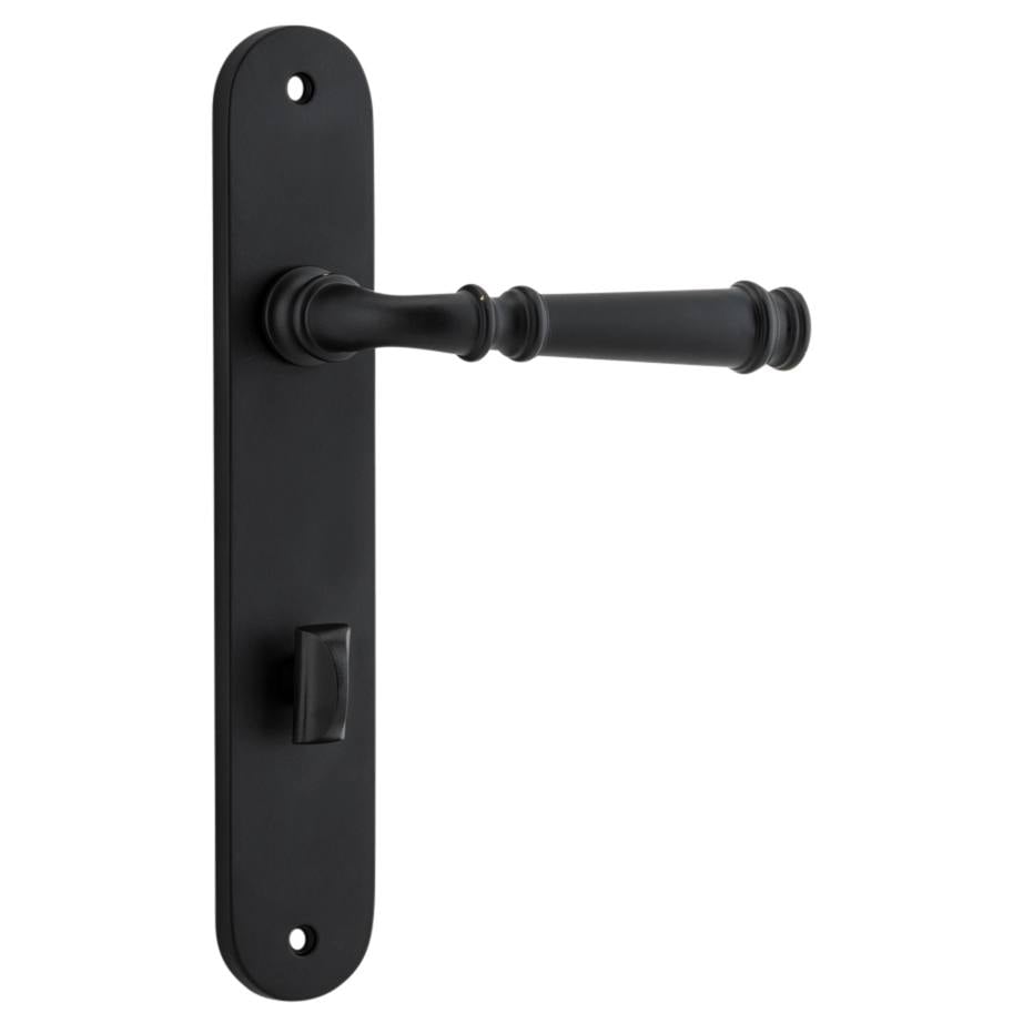 Verona Lever Oval Backplate Matt Black