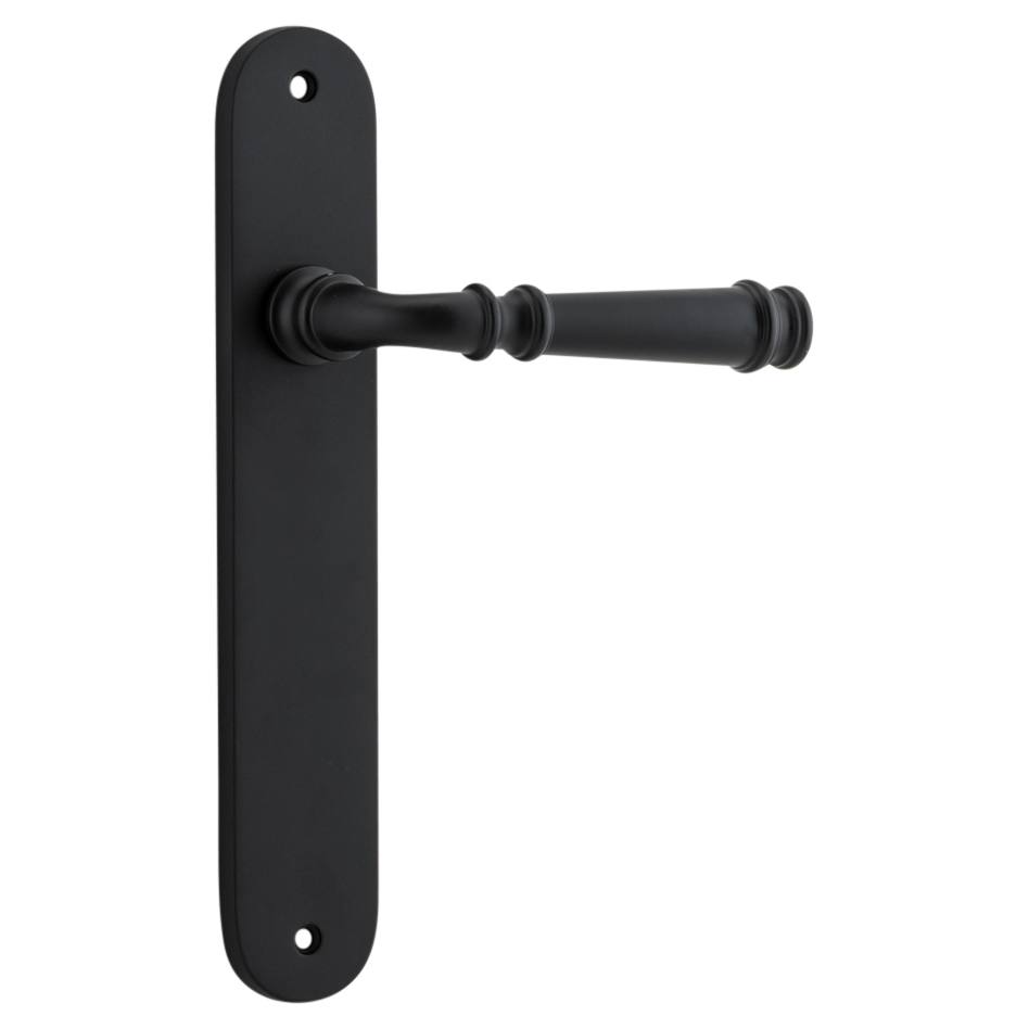 Verona Lever Oval Backplate Matt Black