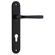 Annecy Lever Oval Backplate Matt Black