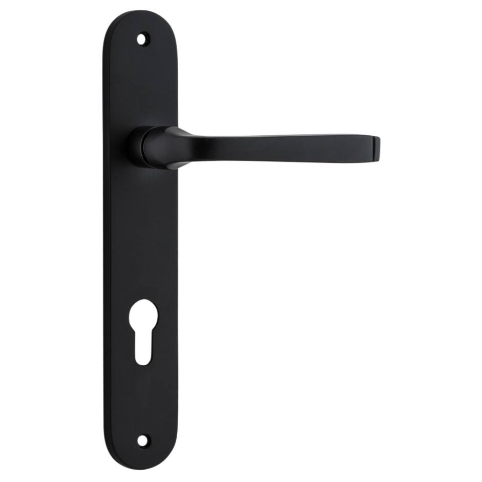 Annecy Lever Oval Backplate Matt Black