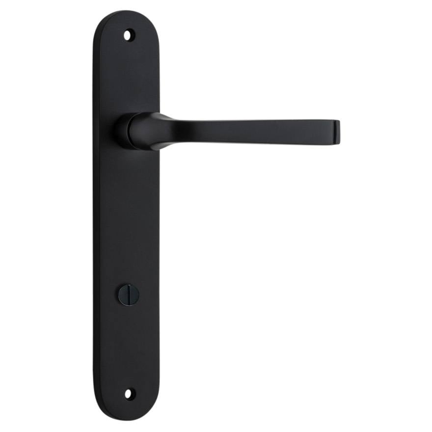Annecy Lever Oval Backplate Matt Black