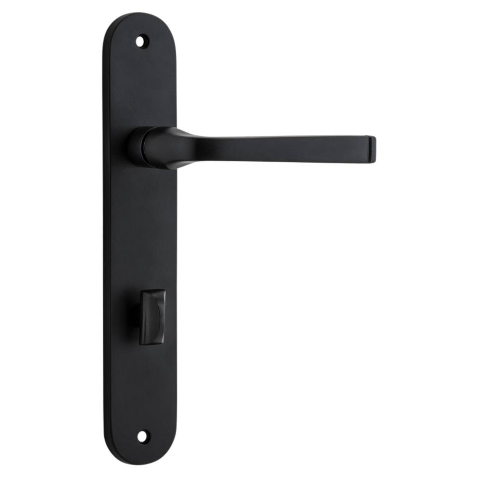 Annecy Lever Oval Backplate Matt Black
