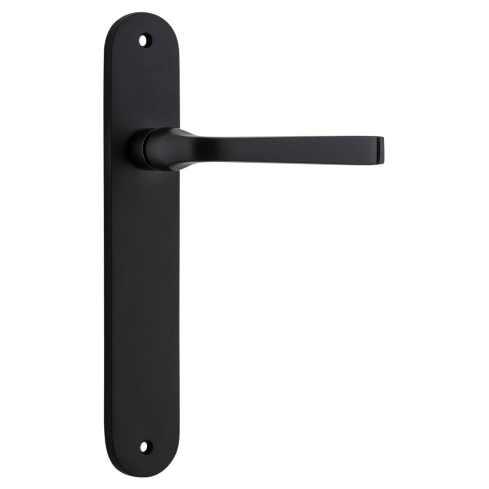 Annecy Lever Oval Backplate Matt Black