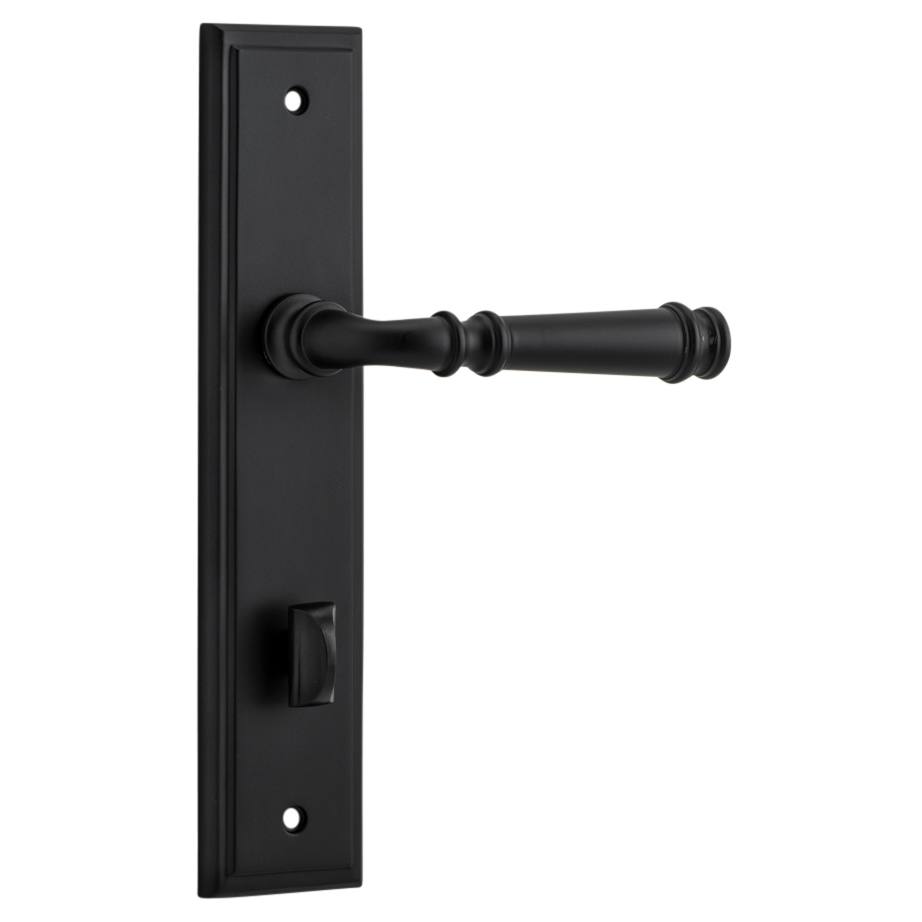 Verona Lever Stepped Backplate Matt Black