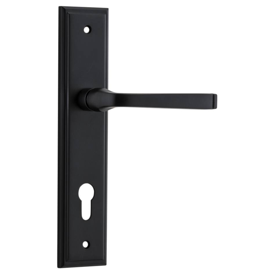 Annecy Lever Stepped Backplate Matt Black