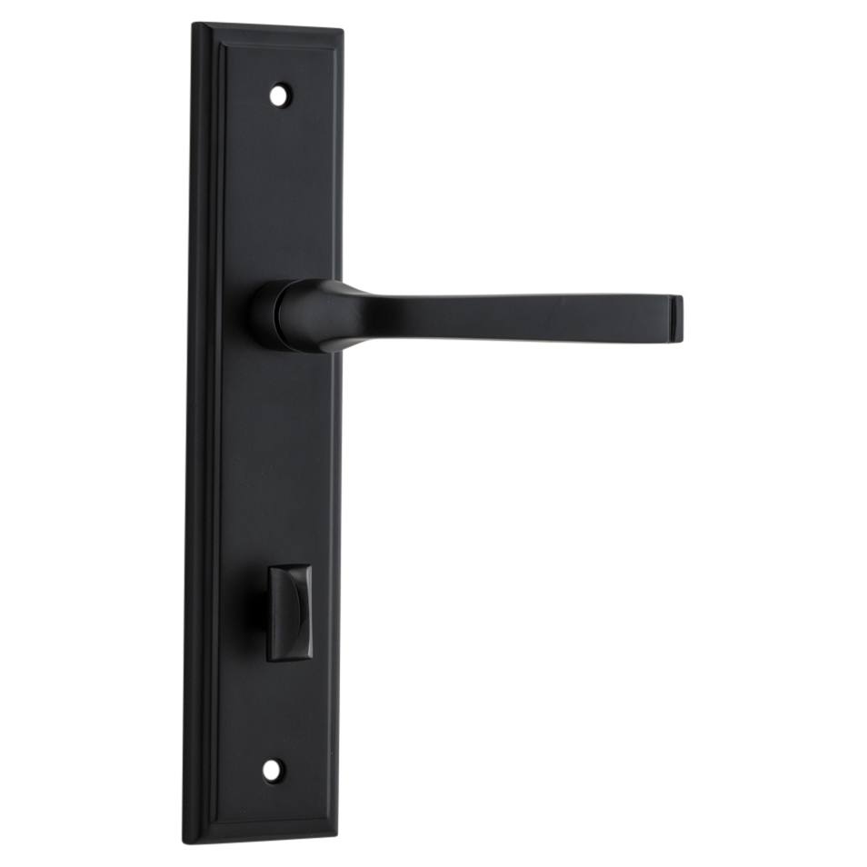 Annecy Lever Stepped Backplate Matt Black