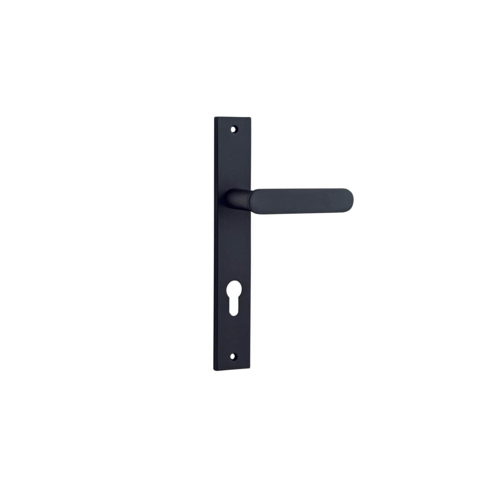 Bronte Lever Matt Black Rectangular Backplate