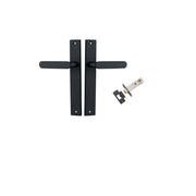 Bronte Lever Rectangular Backplate Passage Kit Matt Black