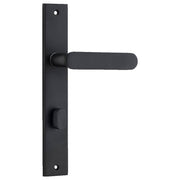 Bronte Lever Matt Black Rectangular Backplate