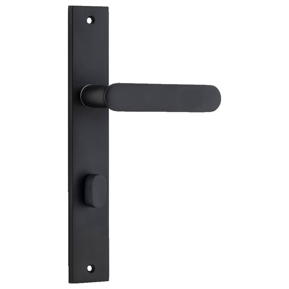 Bronte Lever Matt Black Rectangular Backplate