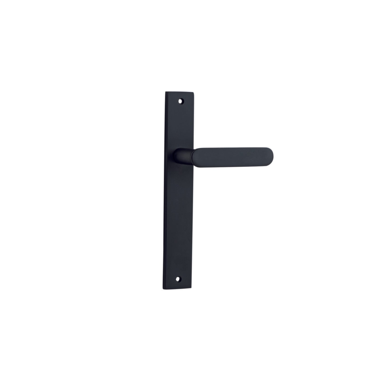 Bronte Lever Matt Black Rectangular Backplate