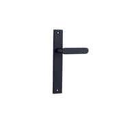 Bronte Lever Matt Black Rectangular Backplate