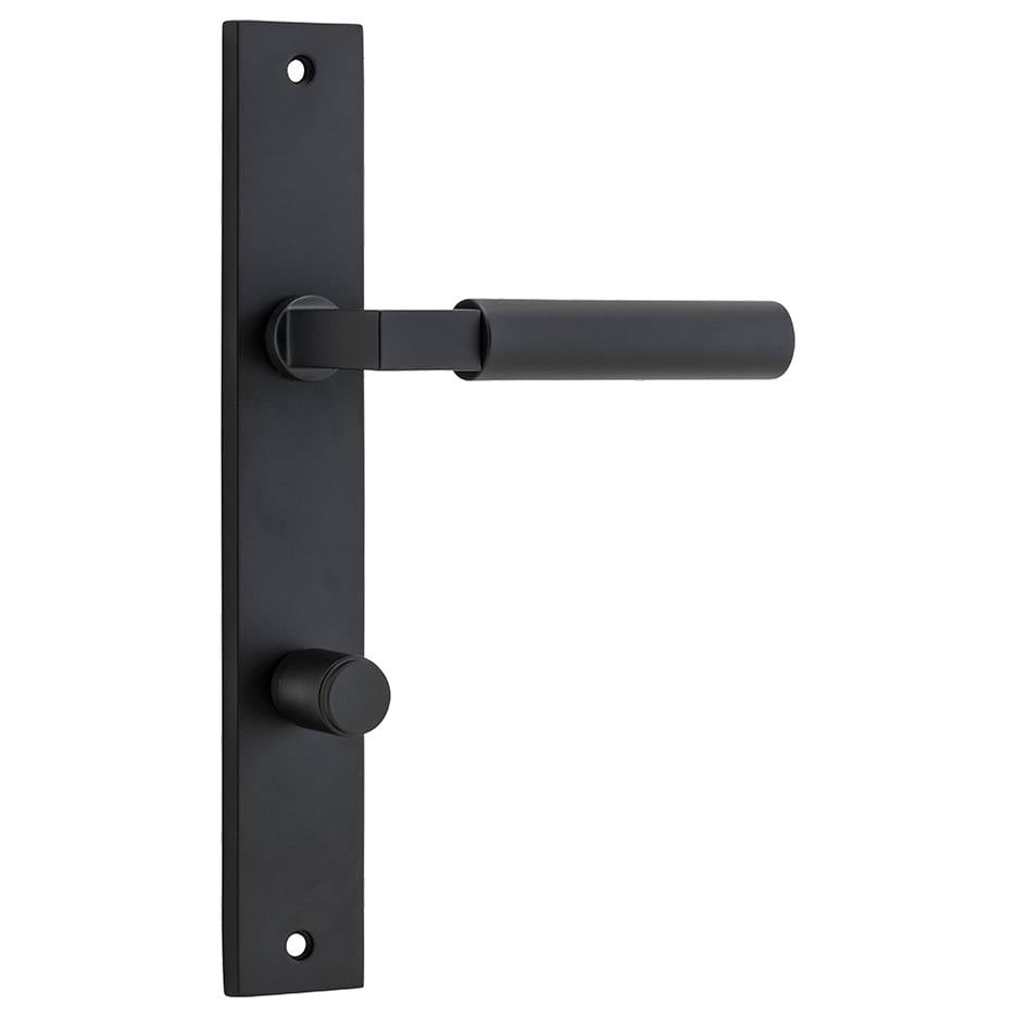 Berlin Lever Matt Black Rectangular Backplate