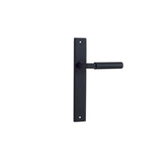 Berlin Lever Matt Black Rectangular Backplate