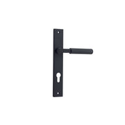 Brunswick Lever Matt Black Rectangular Backplate