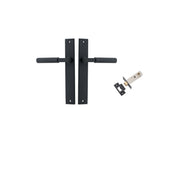 Brunswick Lever Rectangular Backplate Passage Kit Matt Black