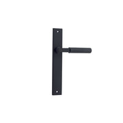 Brunswick Lever Matt Black Rectangular Backplate