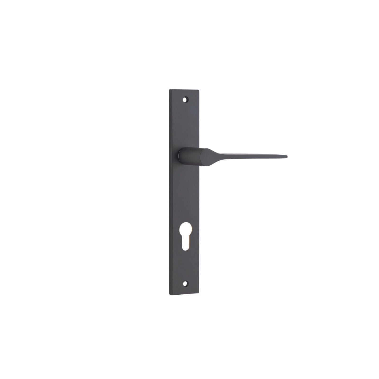 Como Lever Matt Black Rectangular Backplate