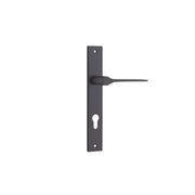 Como Lever Matt Black Rectangular Backplate