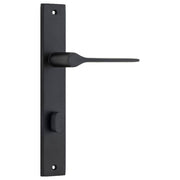 Como Lever Matt Black Rectangular Backplate