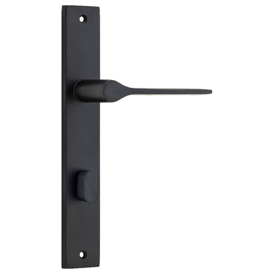 Como Lever Matt Black Rectangular Backplate