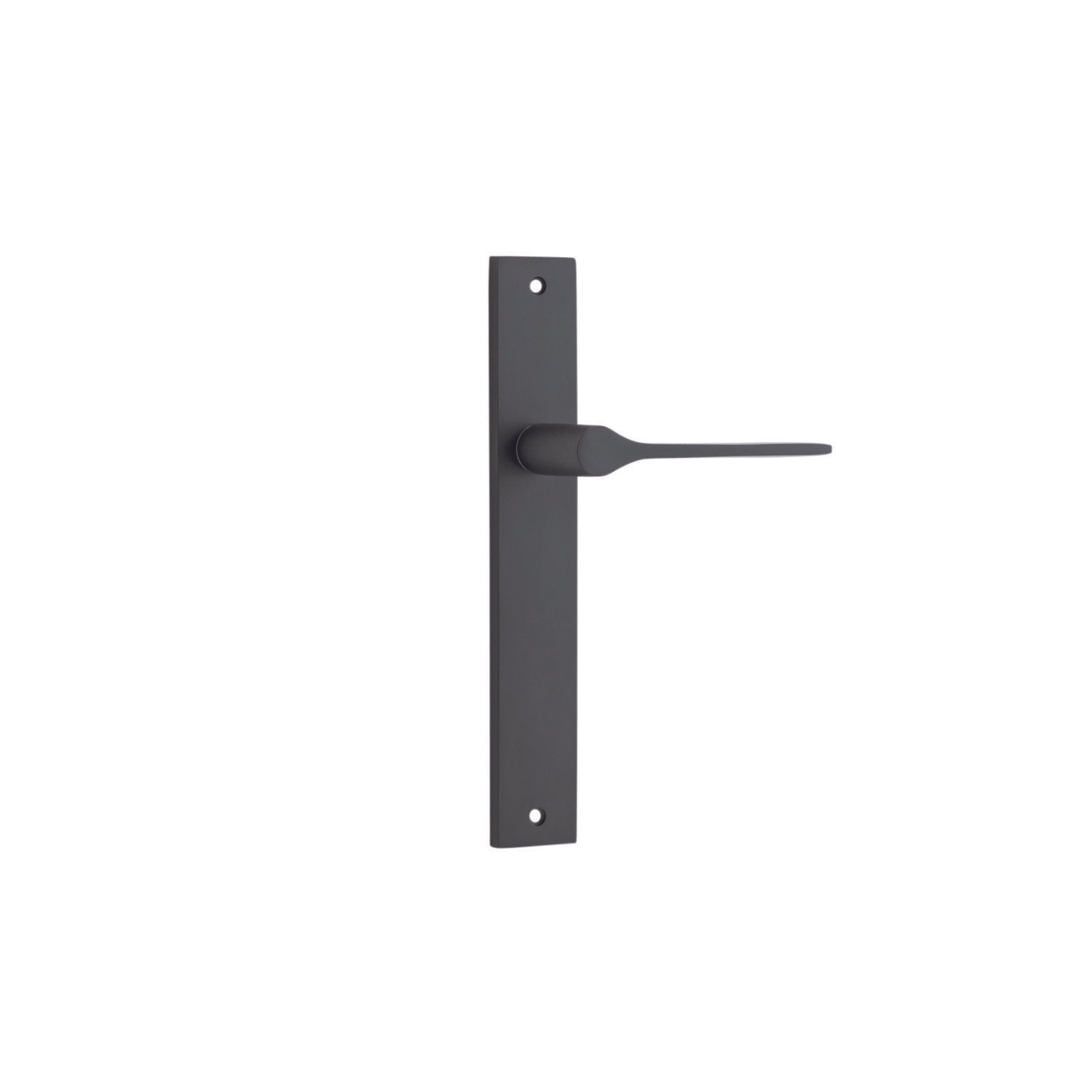 Como Lever Matt Black Rectangular Backplate