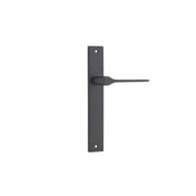 Como Lever Matt Black Rectangular Backplate