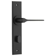 Como Lever Matt Black Chamfered Backplate