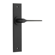Como Lever Matt Black Chamfered Backplate