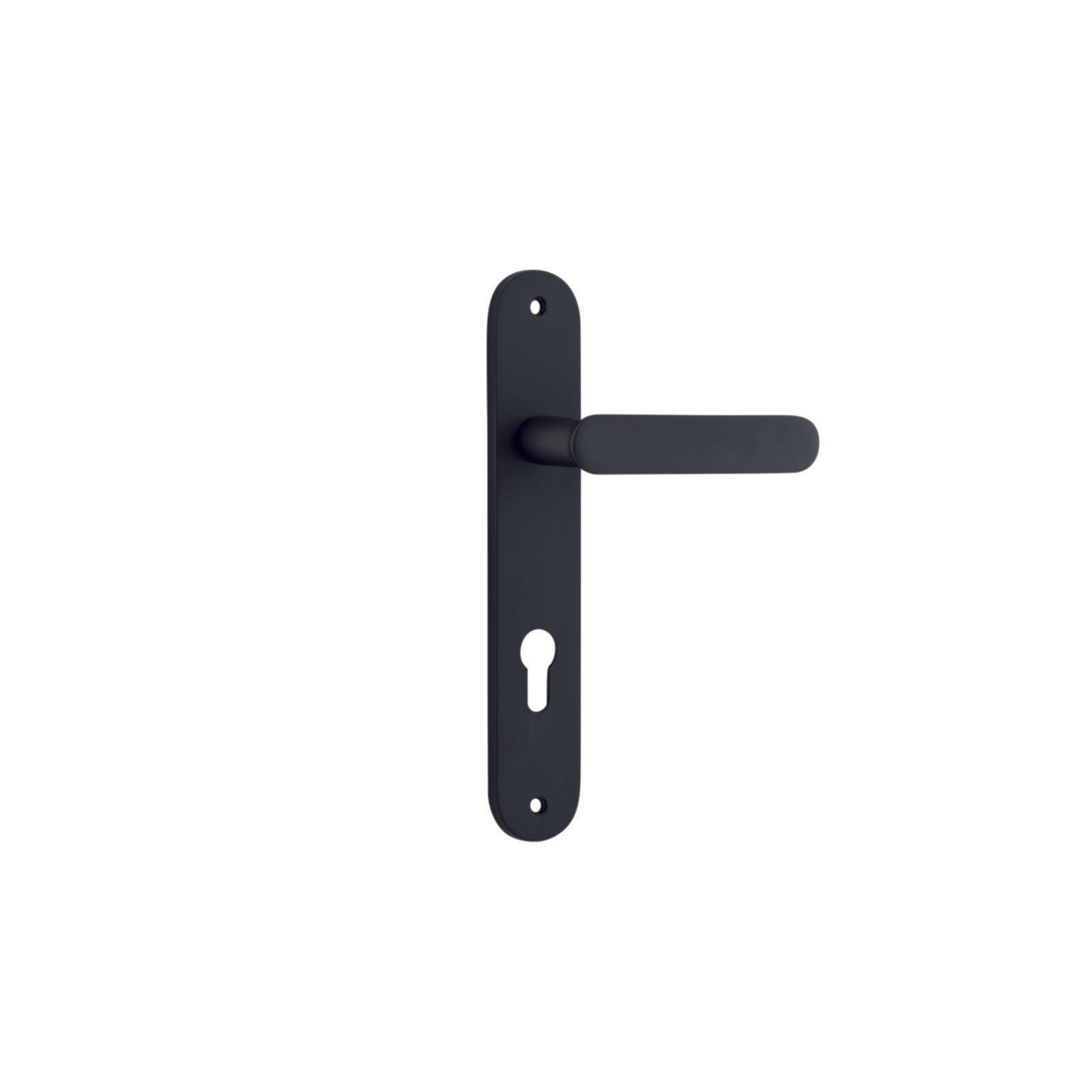 Bronte Lever Matt Black Oval Backplate